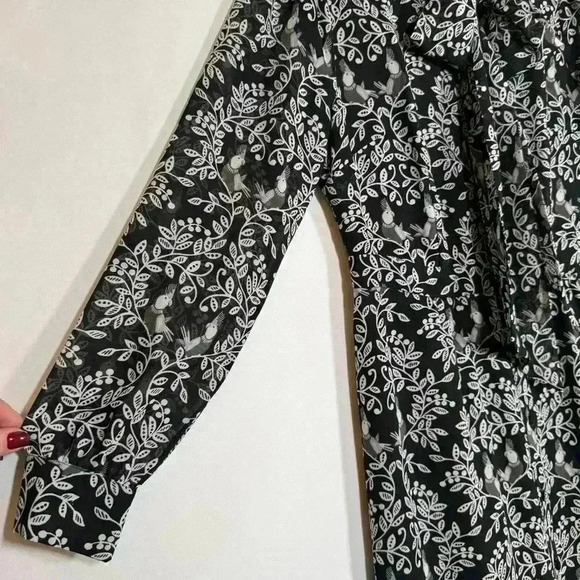 Boden Sylvia Shirt Dress Black Parrot Paradise Novelty Career Classy Twee Size 6 - Picture 7 of 15